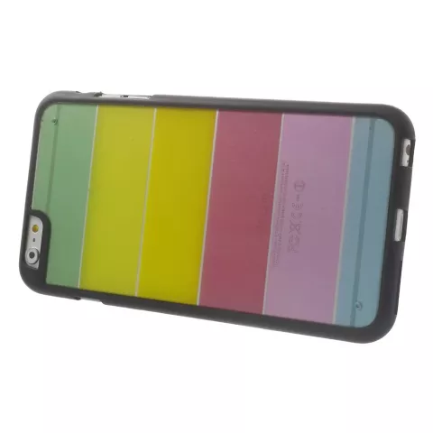 Coque transparente color&eacute;e compatible avec iPhone 6 Plus iPhone 6s Plus Rainbow Stripes