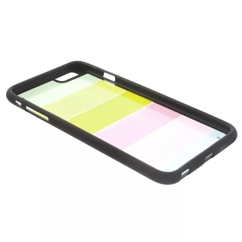 Coque transparente color&eacute;e compatible avec iPhone 6 Plus iPhone 6s Plus Rainbow Stripes