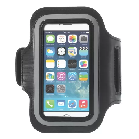 Bracelet de sport compatible avec iPhone 5 5s SE 2016 Bande de course noire Bande de sport