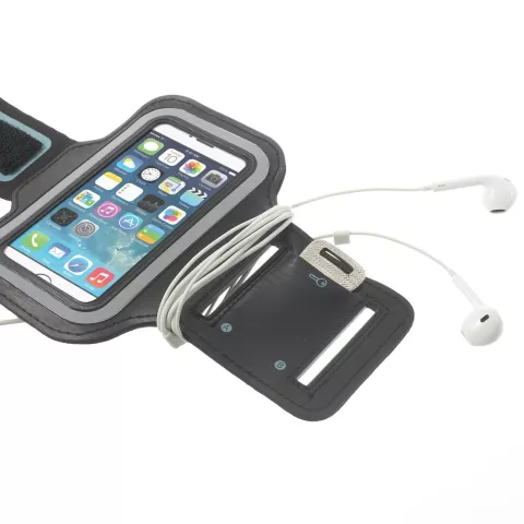 Bracelet de sport compatible avec iPhone 5 5s SE 2016 Bande de course noire Bande de sport