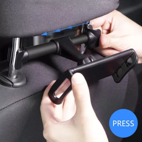 Support De Tablette et T&eacute;l&eacute;phone Appuie-T&ecirc;te Si&egrave;ge De Voiture Si&egrave;ge Arri&egrave;re 4-11 Pouces Pour Iphone iPad Samsung - Noir