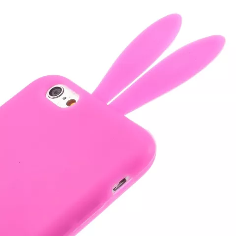 Coque Lapin Rose compatible avec iPhone 6 6s Housse en silicone Lapin