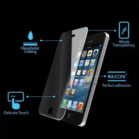 Protecteur en verre tremp&eacute; compatible avec iPhone 5 5s SE 2016