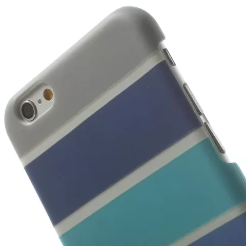 Coque Glow in the Dark compatible avec iPhone 6 / 6s - Coque ray&eacute;e Bleu Gris