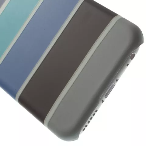 Coque Glow in the Dark compatible avec iPhone 6 / 6s - Coque ray&eacute;e Bleu Gris