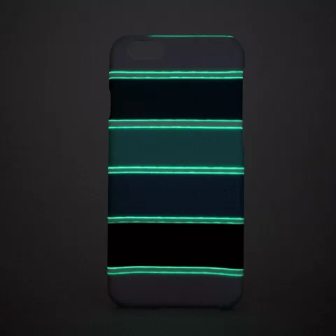 Coque Glow in the Dark compatible avec iPhone 6 / 6s - Coque ray&eacute;e Bleu Gris