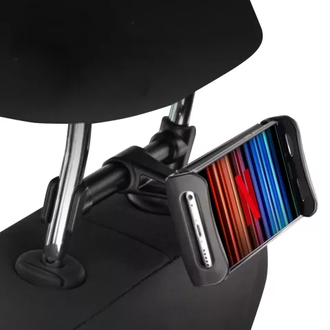 Support De Tablette et T&eacute;l&eacute;phone Appuie-T&ecirc;te Si&egrave;ge De Voiture Si&egrave;ge Arri&egrave;re 4-11 Pouces Pour Iphone iPad Samsung - Noir