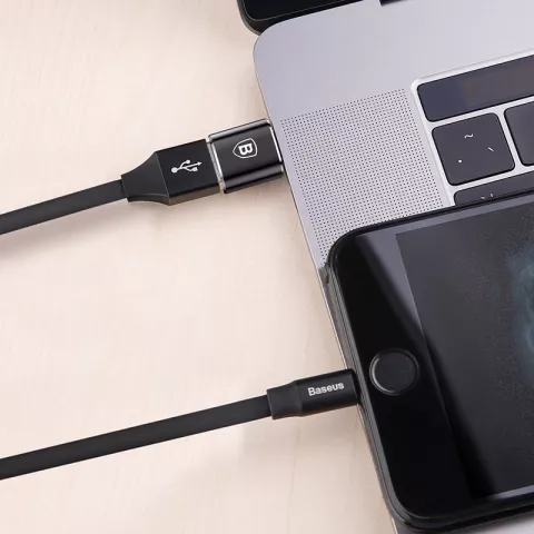 Adaptateur convertisseur Baseus USB-A vers USB-C - Noir