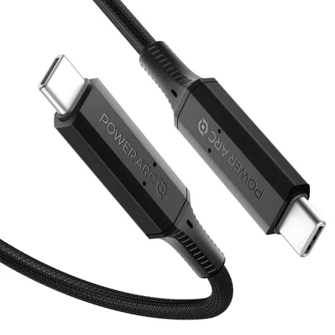 C&acirc;ble de charge Spigen PowerArc C&acirc;ble USB-C vers USB-C 100W PD 2.0 Chargeur QC 3.0 - Noir