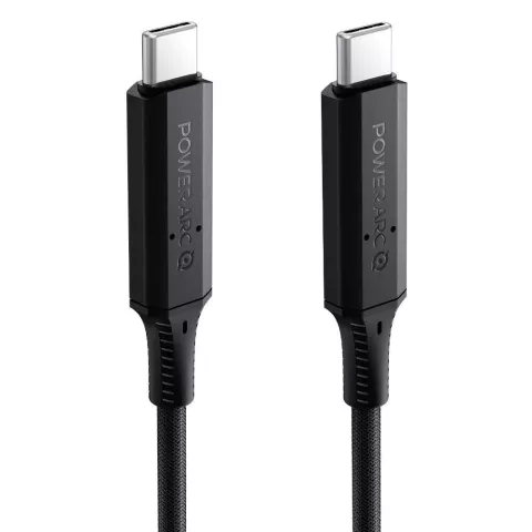 C&acirc;ble de charge Spigen PowerArc C&acirc;ble USB-C vers USB-C 100W PD 2.0 Chargeur QC 3.0 - Noir