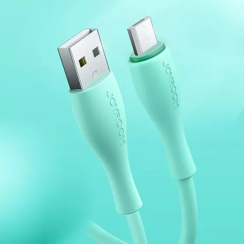 C&acirc;ble de charge Joyroom C&acirc;ble de chargeur USB-A vers Micro-USB charge rapide - Vert menthe