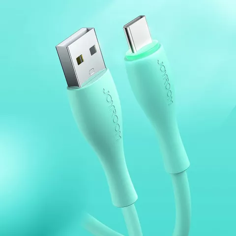 Joyroom Cable USB-A vers USB-C Chargeur C&acirc;ble de Charge QC - Vert Menthe