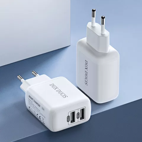 Dux Ducis chargeur 2 adaptateur USB-A Adaptateur secteur PowerIQ - Blanc