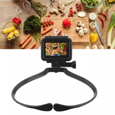 Support de t&eacute;l&eacute;phone universel au cou suspendu au support de cam&eacute;ra de sport de plein air pour smartphone - Noir