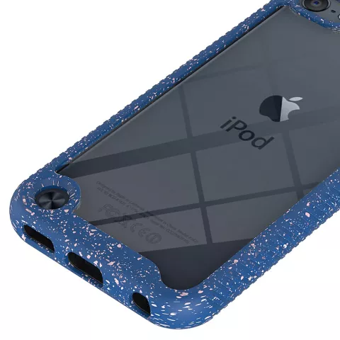 &Eacute;tui Hybride Speckles et Protection TPU Speckles pour iPod Touch 5, 6 et 7 - Bleu