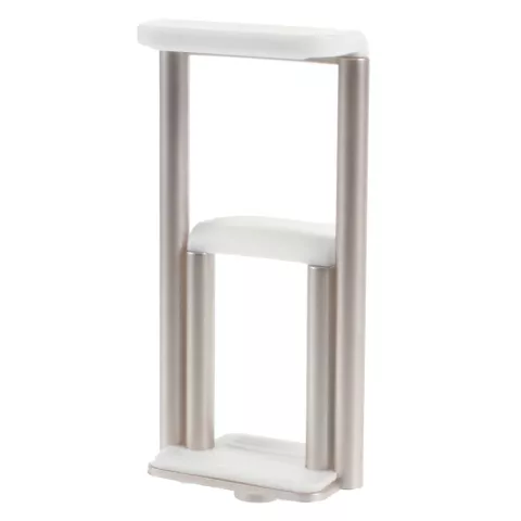 Support De Tablette De Support De T&eacute;l&eacute;phone De Tr&eacute;pied De B&acirc;ton De Selfie De Pince De Smartphone Universel - Argent