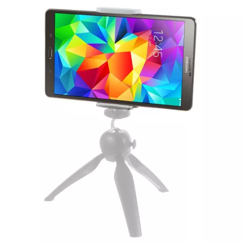 Support De Tablette De Support De T&eacute;l&eacute;phone De Tr&eacute;pied De B&acirc;ton De Selfie De Pince De Smartphone Universel - Argent