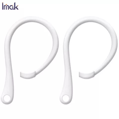 Support Imak compatible avec AirPods et AirPods Pro crochets d&#039;oreille anti-perte crochets d&#039;ext&eacute;rieur sport - Blanc