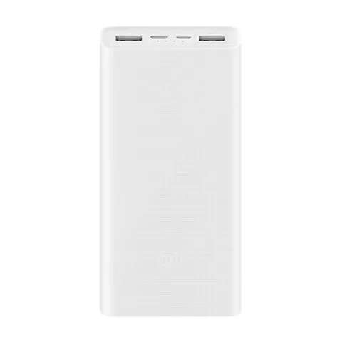 Xiaomi Powerbank 20000mAh chargeur rapide 18W charge rapide QC USB-C Micro-USB USB-A - Blanc