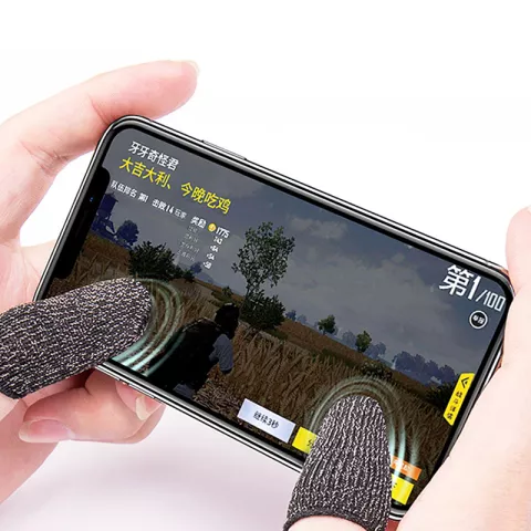 Game Finger grip tissu respirant antid&eacute;rapant pour jeux sur &eacute;crans tactiles - 2 pi&egrave;ces