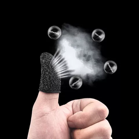 Game Finger grip tissu respirant antid&eacute;rapant pour jeux sur &eacute;crans tactiles - 2 pi&egrave;ces