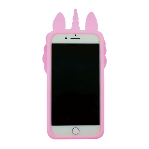 Coque Unicorn Pop Fidget Bubble en silicone pour iPhone 7, iPhone 8 et iPhone SE 2020 SE 2022 - Rose