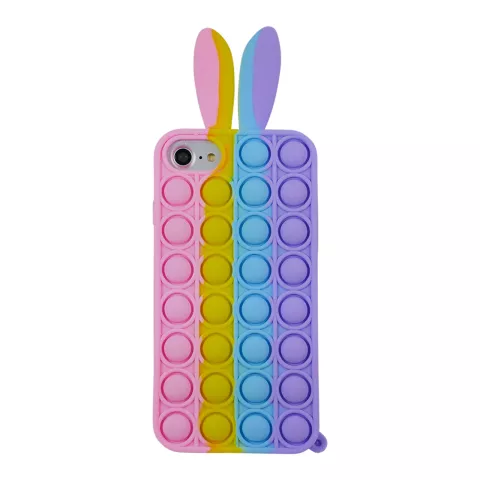 Coque en silicone Bunny Pop Fidget Bubble pour iPhone 7, 8 et iPhone SE 2020 SE 2022 - Color&eacute;e