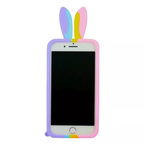 Coque en silicone Bunny Pop Fidget Bubble compatible avec iPhone 7 Plus et &agrave; l&#039;iPhone 8 Plus - color&eacute;e