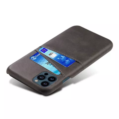 &Eacute;tui en cuir artificiel Duo Cardslot Wallet compatible avec iPhone 13 Pro Max - noir