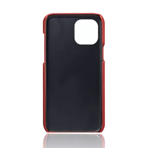 &Eacute;tui en cuir artificiel Duo Cardslot Wallet compatible avec iPhone 13 Pro Max - rouge