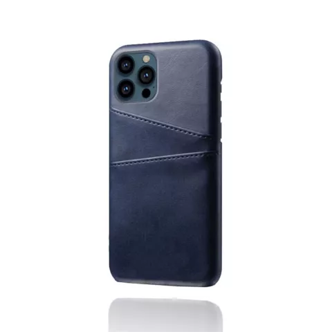 Etui portefeuille en similicuir Cardslot pour iPhone 13 Pro Max - Bleu