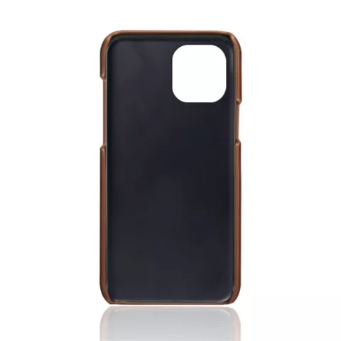 &Eacute;tui en cuir artificiel Duo Cardslot Wallet compatible avec iPhone 13 Pro Max - marron
