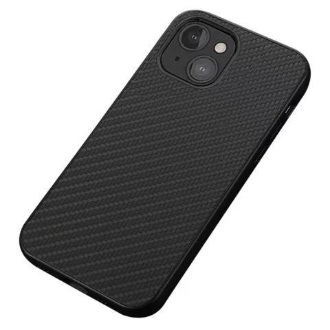 Coque en fibre de carbone Carbon TPU compatible avec iPhone 13 mini - noir