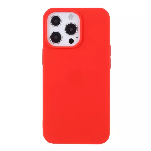 Coque fine en TPU compatible avec iPhone 13 Pro Max - rouge