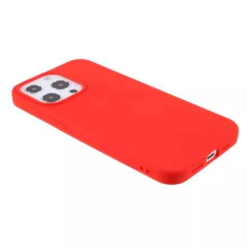 Coque fine en TPU compatible avec iPhone 13 Pro Max - rouge