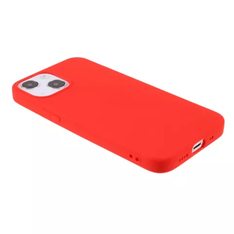 Coque fine en TPU compatible avec iPhone 13 mini - rouge