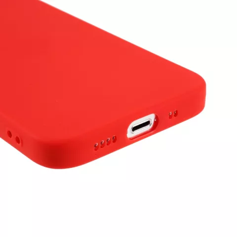 Coque fine en TPU compatible avec iPhone 13 mini - rouge