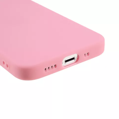 Coque fine en TPU compatible avec iPhone 13 mini - rose
