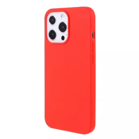 Coque fine en TPU compatible avec iPhone 13 Pro - rouge