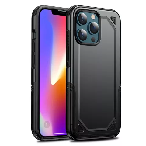 Pro Armor TPU avec &eacute;tui robuste pour iPhone 13 Pro - Noir