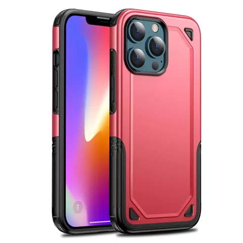 Pro Armor TPU avec coque rigide pour iPhone 13 Pro - rouge