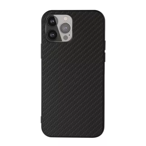Coque en fibre de carbone Carbon TPU compatible avec iPhone 13 Pro Max - noir