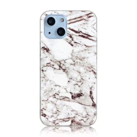 &Eacute;tui en marbre TPU Marble Stone pour iPhone 13 Mini - Blanc