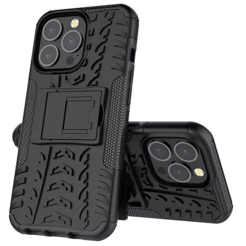 TPU antichoc avec coque robuste pour iPhone 13 Pro - noir