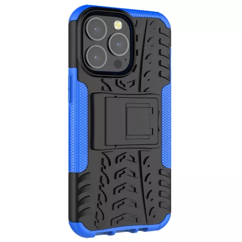 TPU antichoc avec coque robuste pour iPhone 13 Pro - bleu et noir