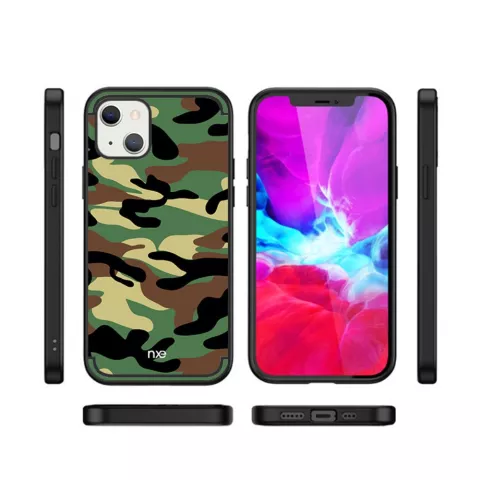 &Eacute;tui imprim&eacute; arm&eacute;e en TPU Army compatible avec iPhone 13 mini - vert