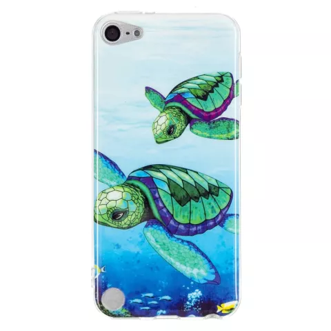 Coque en TPU compatible avec iPod Touch 5, 6 et 7 - bleue et verte
