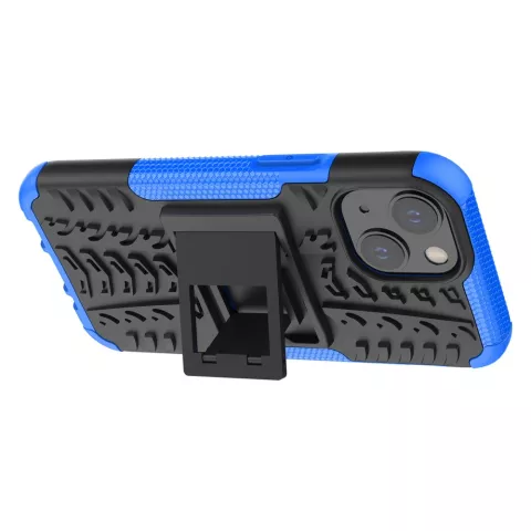 TPU antichoc avec &eacute;tui robuste compatible avec iPhone 13 mini - bleu et noir