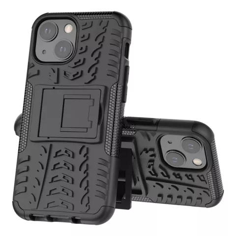 TPU antichoc avec coque robuste pour iPhone 13 mini - noir