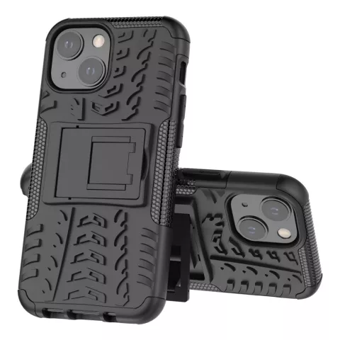 TPU antichoc avec &eacute;tui robuste compatible avec iPhone 13 mini - noir